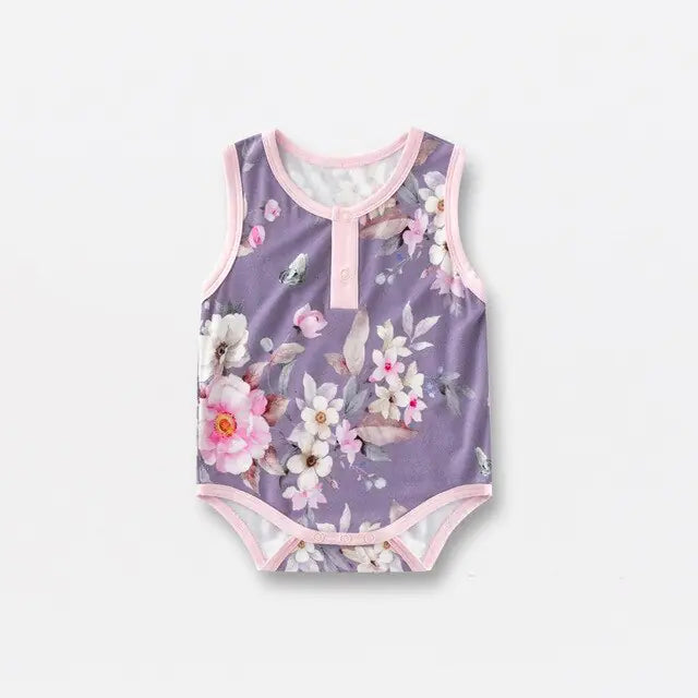 Bamboo Fiber Baby Zippered Romper